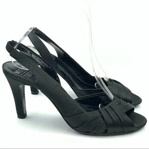 Mootsies tootsies heels size 6.5 black satin party